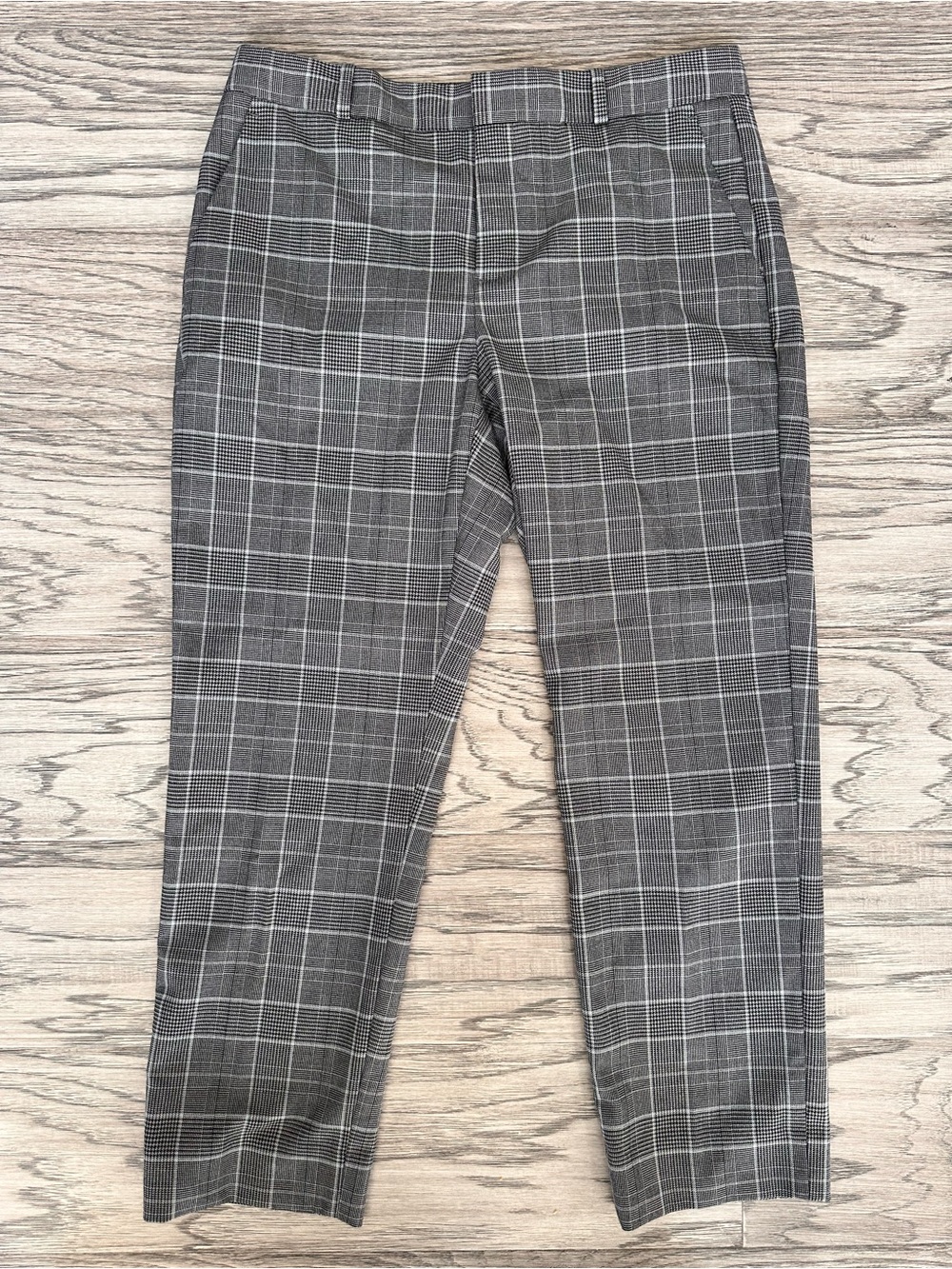 Banana Republic Gray Plaid Tailored Trousers